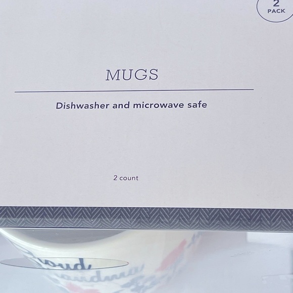 NEW in Box 2 Pack Mugs Proud Grandma Threshold Flowers Gift Grandmother - Picture 5 of 9